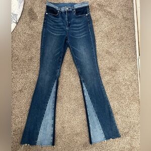 BLANKNYC Women's Flare 2 tone Jeans